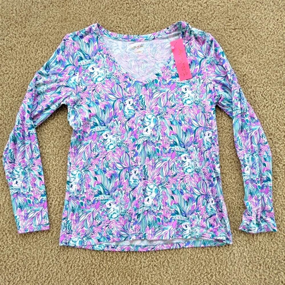 Lilly Pulitzer PJ Knit LS Top Medium